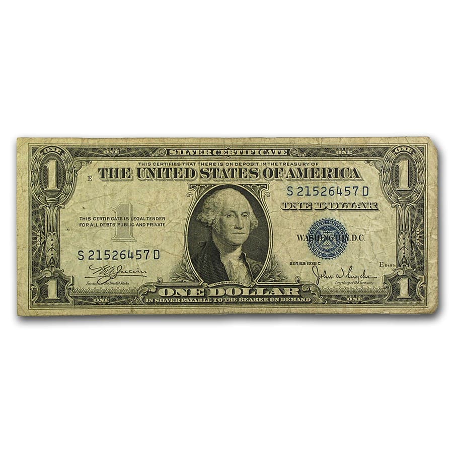 1935s $1.00 Silver Certificates Culls: 1935s $1.00 Silver Certificates Culls RBJ no: 15171 Year: 1935 Grade: Cull Grade Service: None Denomination: $1.00 Dollar Mint Mark: N/A - Not Available Metal Content: 0 troy oz