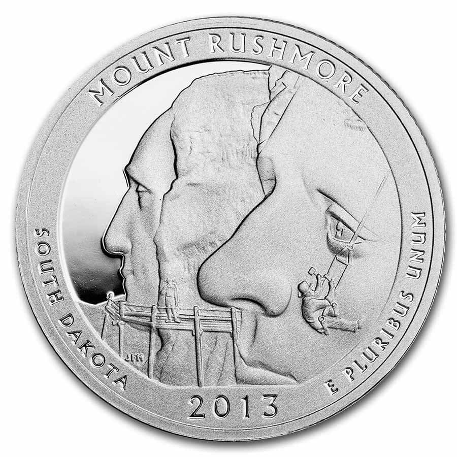 2013-S Quarter ATB Mount Rushmore Proof (Silver): 2013-S Quarter ATB Mount Rushmore Proof (Silver) RBJ no: 268656 Year: 2013 Grade: Gem Proof Grade Service: None Denomination: 25 Cents Mint Mark: S - San Francisco Metal Content: 0.1808 t