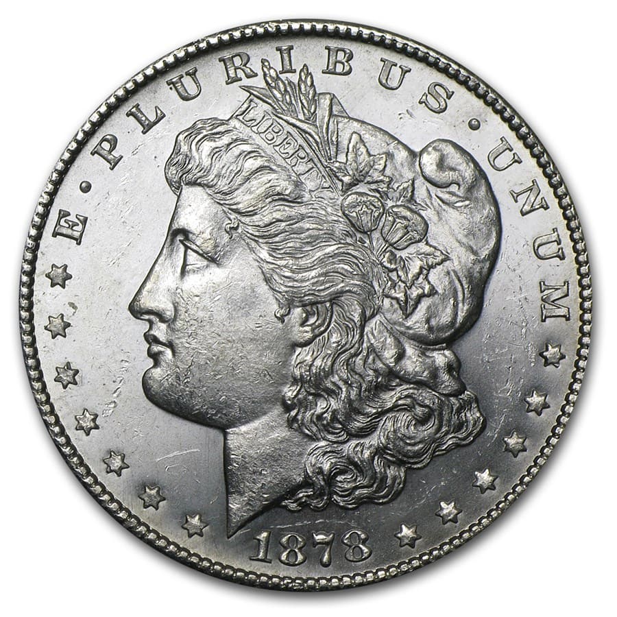 1878-S Morgan Dollar BU: 1878-S Morgan Dollar BU RBJ no: 9483 Year: 1878 Grade: Brilliant Unc Grade Service: None Denomination: $1.00 Mint Mark: S - San Francisco Metal Content: 0.7734 troy oz Purity: .9
