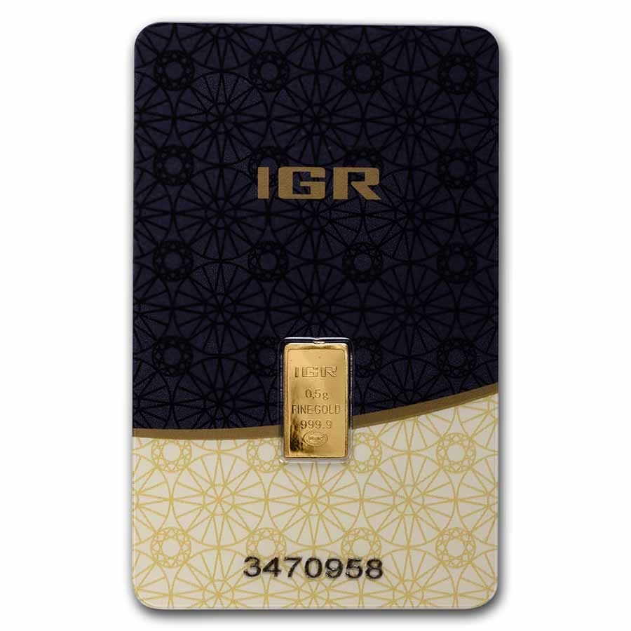 1/2 gram Gold Bar - Istanbul Gold Refinery (New Assay): 1/2 gram Gold Bar - Istanbul Gold Refinery (New Assay) RBJ no: 252519 Year: N/A Grade: None Grade Service: Assay Card Mint Mark: N/A - Not Available Metal Content: 0.0161 troy oz Purity:
