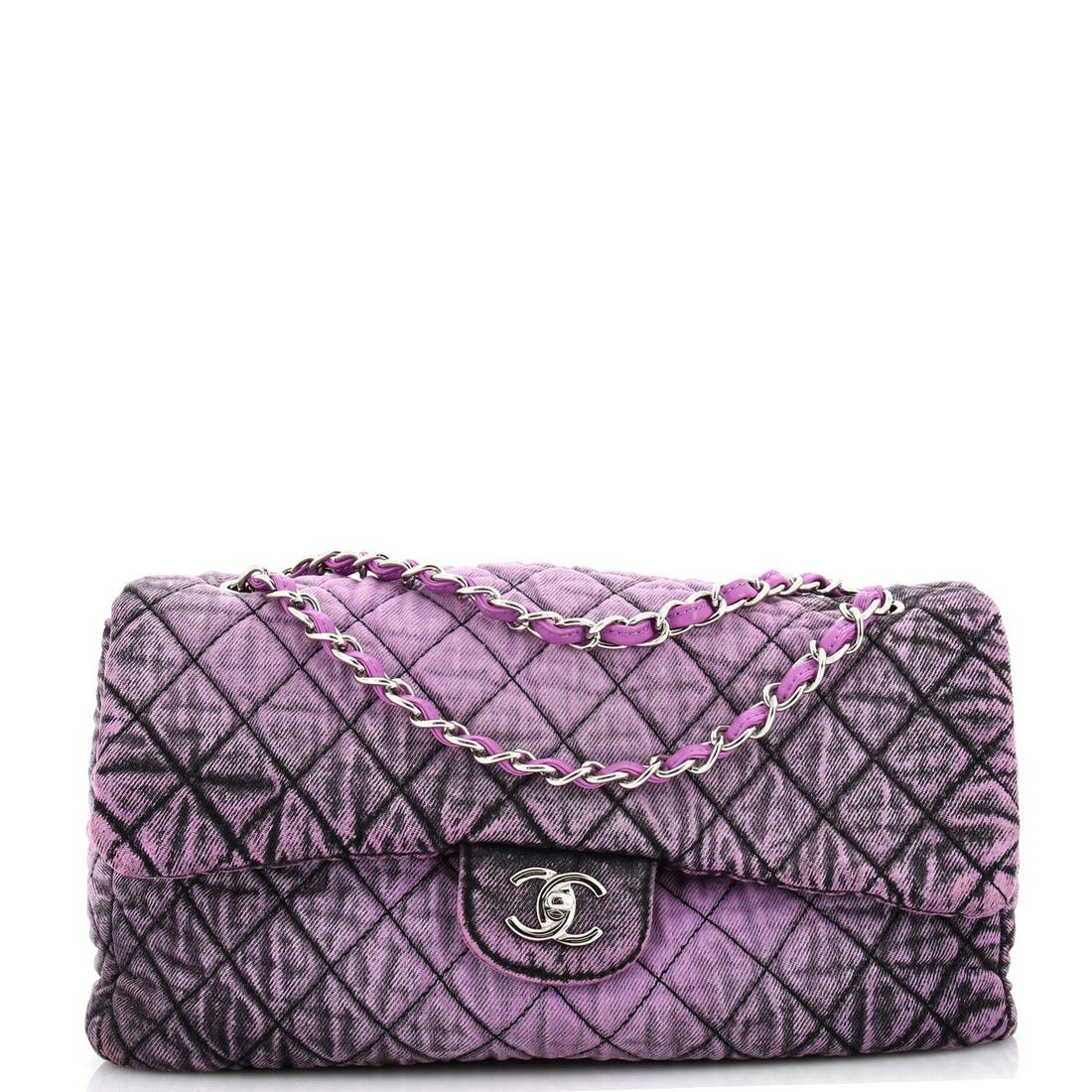 Chanel Denimpression Flap Bag Quilted Distressed Denim Medium