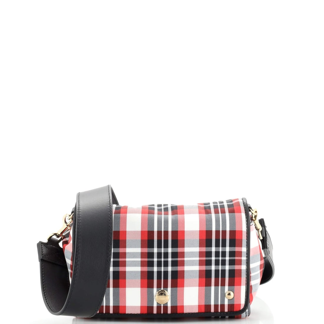 Burberry Hackberry Shoulder Bag Tartan Check Nylon Small Auction