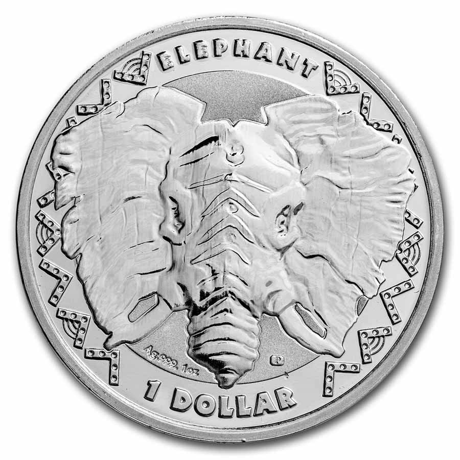 2023 Sierra Leone 1 oz Silver $1 Big Five: Elephant BU: 2023 Sierra Leone 1 oz Silver $1 Big Five: Elephant BU Product ID: 268398 Year: 2023 Grade: Brilliant Unc Grade Service: Other Denomination: 1 Dollar Mint Mark: N/A - Not Available Metal