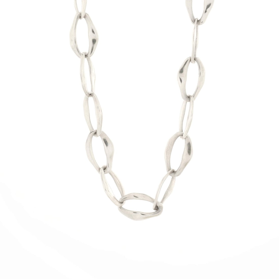 Tiffany & Co. Elsa Peretti Aegean Necklace Sterling Silver 30'': Tiffany & Co. Elsa Peretti Aegean Necklace Sterling Silver 30'' Exterior Color: Silver Material: Sterling Silver Accessories: No accessories RBJ no: NL.TCO.EPCE.SILV.30'' Item No: 219914/1 SIZE AN