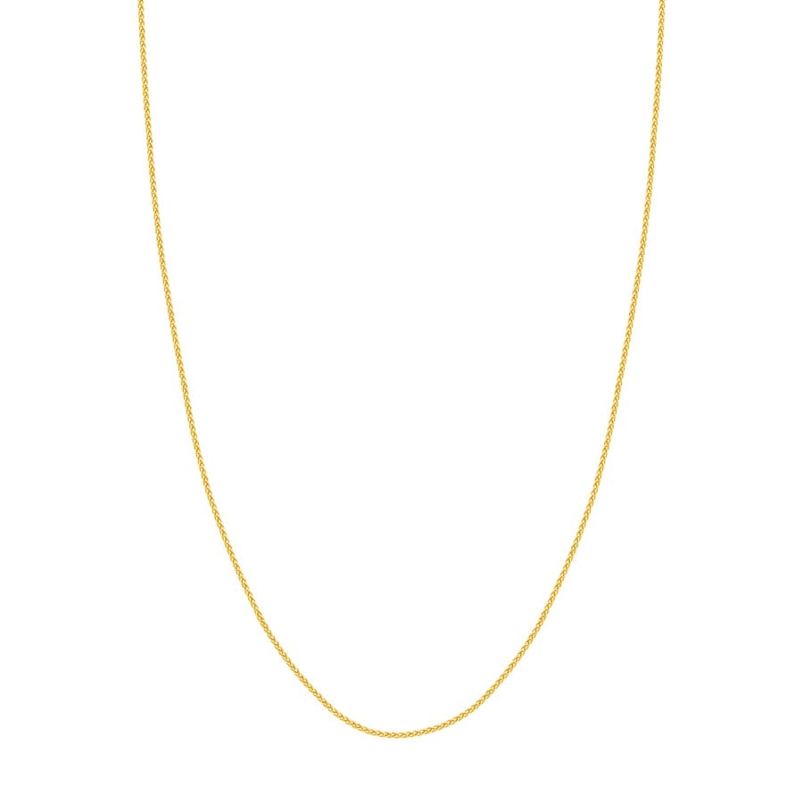 14K Yellow Gold 1.65 mm Wheat Chain w/ Lobster Clasp - 30 in.: 14K Yellow Gold 1.65 mm Wheat Chain w/ Lobster Clasp - 30 in. Product Id: 239421 Metal: Gold Purity: 14K Finish: Polished Length Of Item: 30in Chain Type: Wheat Chain Width: 1.65mm