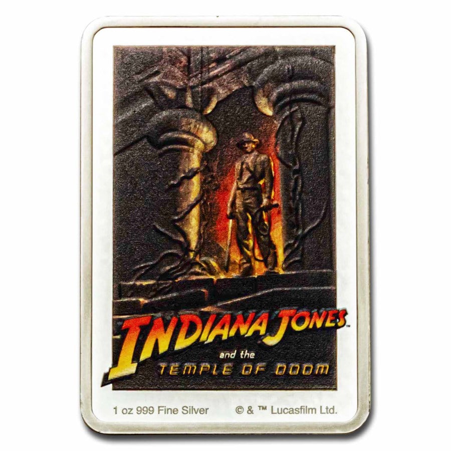 2023 1 oz Ag Coin $2 Indiana Jones and the Temple of Doom Poster: 2023 1 oz Ag Coin $2 Indiana Jones and the Temple of Doom Poster Product ID: 282294 Year: 2023 Grade: Proof Grade Service: None Denomination: 2 Dollars Mint Mark: Not Shown Metal Content: