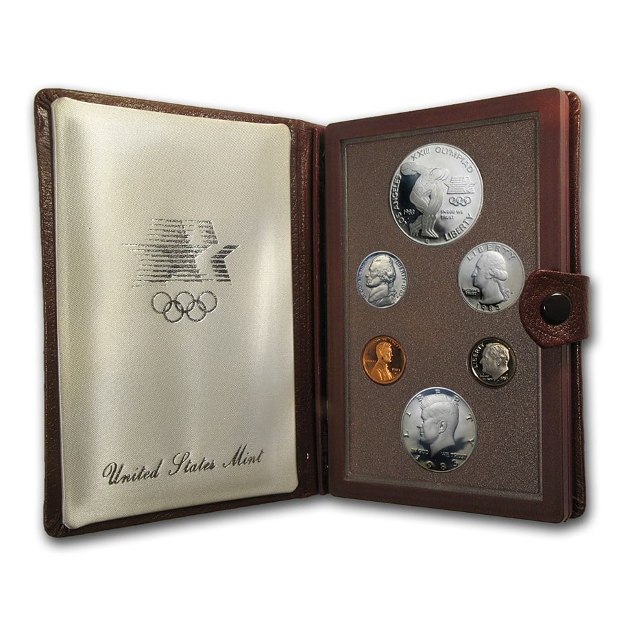 1983-S U.S. Mint Prestige Proof Set: 1983-S U.S. Mint Prestige Proof Set Product ID: 1212 Year: 1983 Grade: Proof Grade Service: None Denomination: Varies Mint Mark: S - San Francisco Metal Content: 0.7734 troy oz P