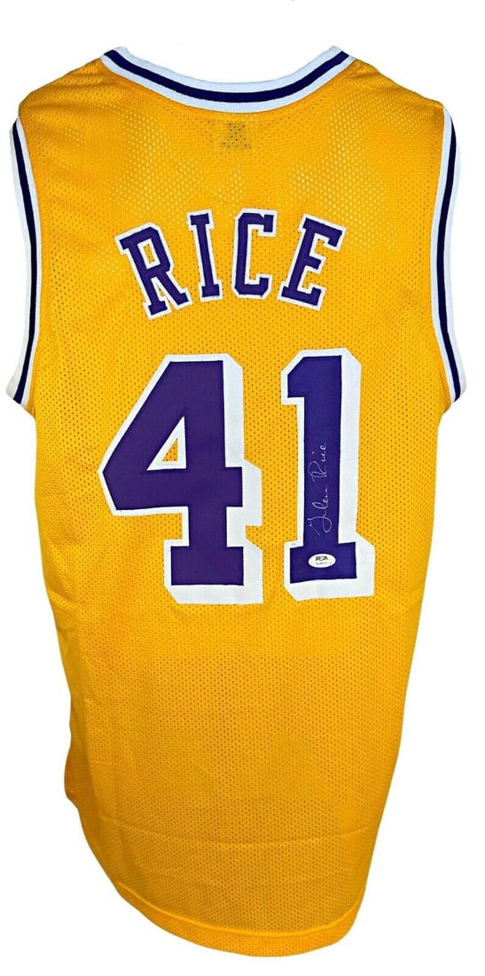 Glen Rice autographed signed jersey NBA Los Angeles Lakers PSA COA G-Money: Glen Rice autographed signed jersey NBA Los Angeles Lakers PSA COA G-Money Glen Rice autographed signed jersey NBA Los Angeles Lakers PSA COA G-Money