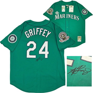 Mariners Ken Griffey Jr. Autographed Teal M&n 1995 Cooperstown Jersey Xl  Beckett