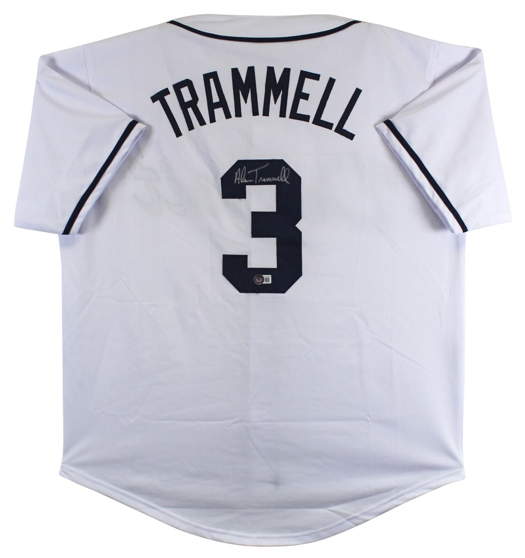 Alan Trammell Authentic Signed White Pro Style Jersey Autographed BAS Witnessed: Alan Trammell Authentic Signed White Pro Style Jersey Autographed BAS Witnessed Alan Trammell Authentic Signed White Pro Style Jersey Autographed BAS Witnessed