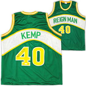 Shawn Kemp Seattle Supersonics Autographed White Mitchell & Ness 1996 NBA  All-Star Authentic Player Jersey