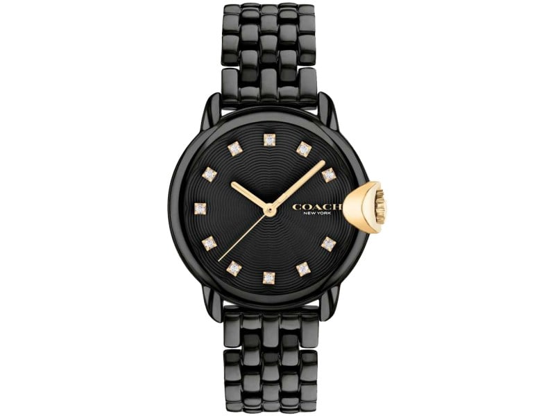 Coach womens Arden: Coach womens Arden Product Code: 14503821-39B2A Brand: Coach Condition: Never Worn Stainless steel case, Stainless steel bracelet, Black dial, Quartz movement, Scratch resistant sapphire, Water resist