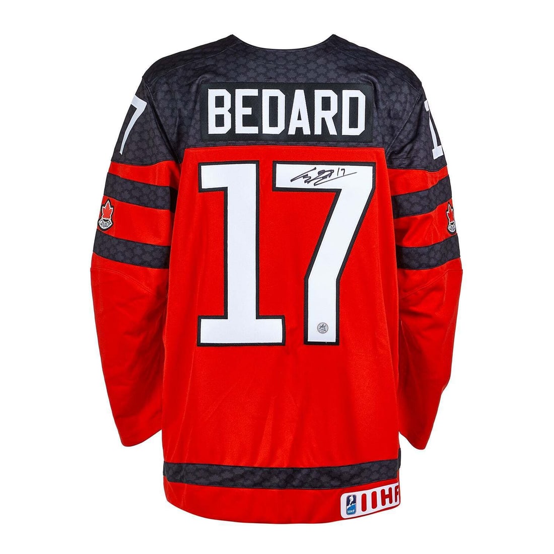 Connor Bedard Signed Team Canada U18 Gold Medal Nike Jersey: Connor Bedard Signed Team Canada U18 Gold Medal Nike Jersey Connor Bedard Signed Team Canada U18 Gold Medal Nike Jersey