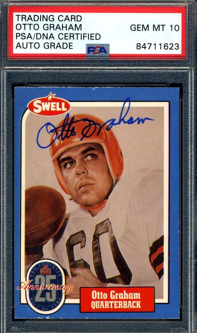 otto graham GEM mint 10 PSA DNA signed 1988 swell autograph: otto graham GEM mint 10 PSA DNA signed 1988 swell autograph Otto Graham Gem Mint 10 PSA DNA Signed 1988 Swell Autograph RBJ no: 7422507515992