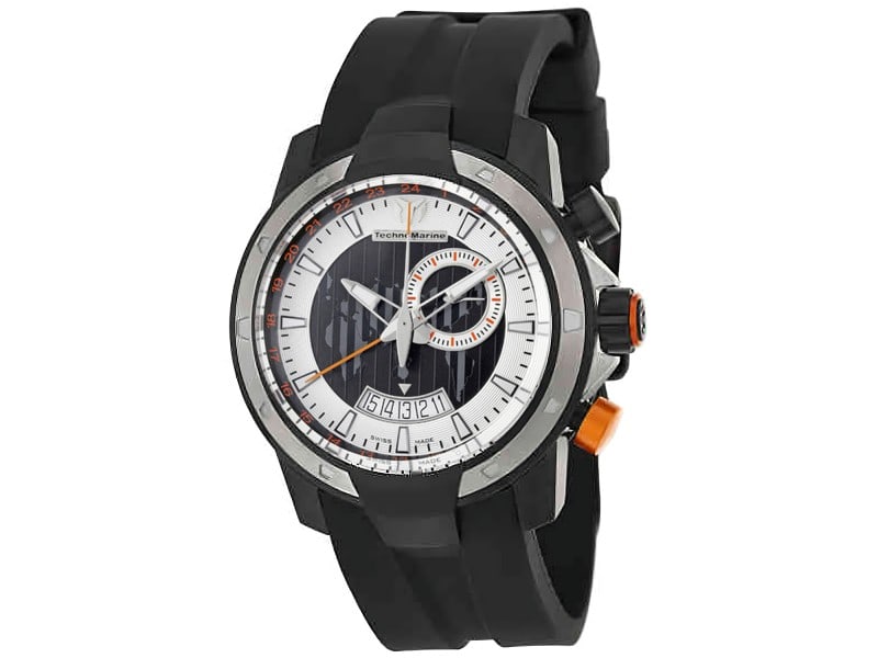 Technomarine mens UF6: Technomarine mens UF6 Product Code: 610005-39B2A Brand: Technomarine Condition: Pre-Owned Stainless steel case, Rubber strap, Black dial, Quartz movement, Scratch resistant mineral, Water resistant up