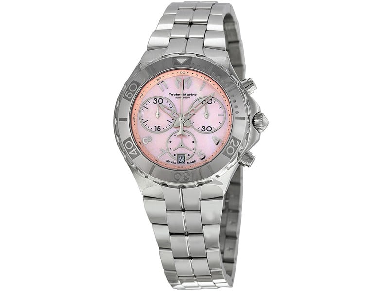 Technomarine womens Sea Pearl: Technomarine womens Sea Pearl Product Code: 713006-39B2A Brand: Technomarine Condition: Pre-Owned Stainless steel case, Stainless steel bracelet, Pink Mother of Pearl dial, Quartz movement, Scratch re