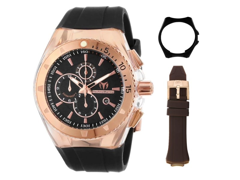 Technomarine mens Cruise Original: Technomarine mens Cruise Original Product Code: 110051-39B2A Brand: Technomarine Condition: Pre-Owned Stainless steel case, Rubber strap, Black dial, Quartz movement, Scratch resistant mineral, Water