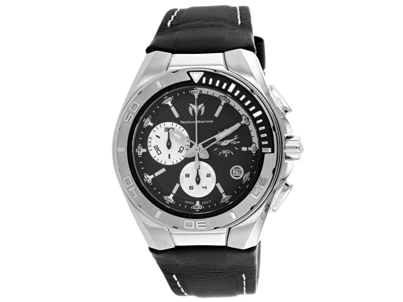 Technomarine mens Cruise Beach: Technomarine mens Cruise Beach Product Code: 110002L-39B2A Brand: Technomarine Condition: Pre-Owned Stainless steel case, Leather strap, Black dial, Quartz movement, Scratch resistant mineral, Water r