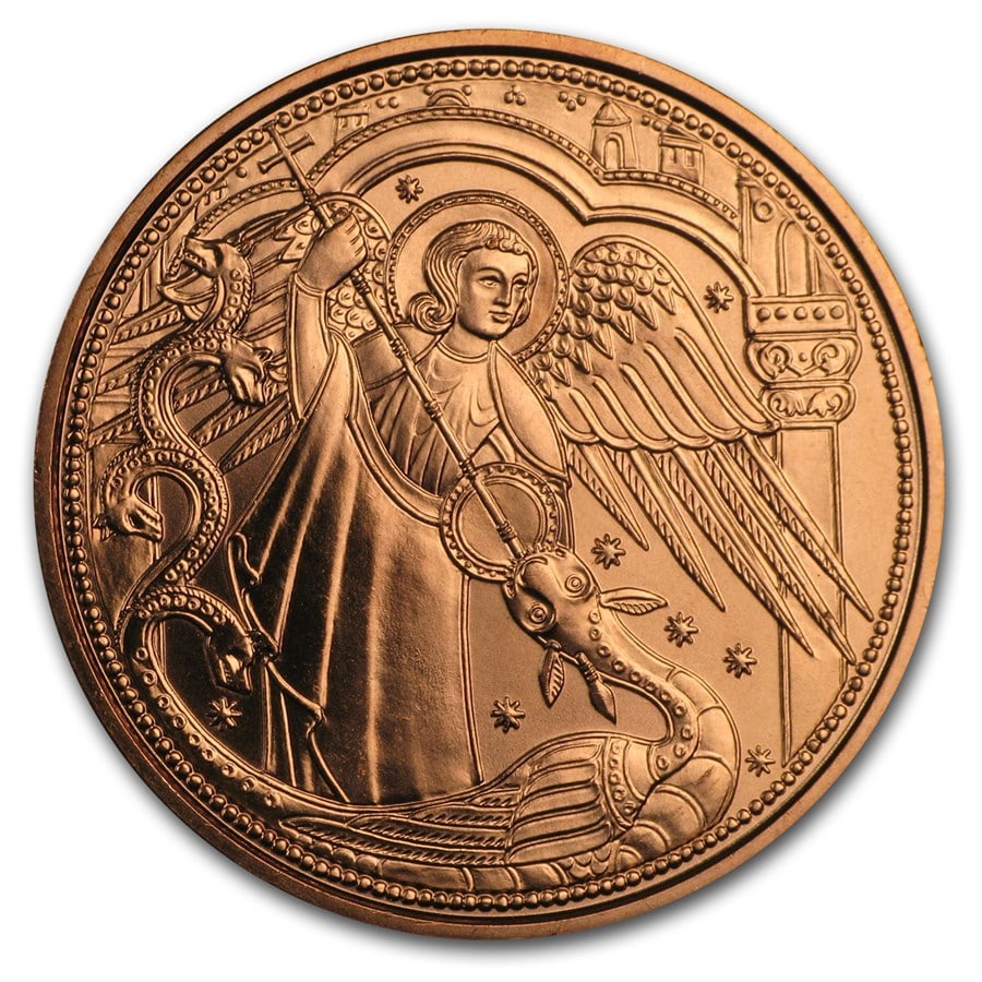 2017 Austria Copper 10 Guardian Angels (Michael): 2017 Austria Copper 10 Guardian Angels (Michael) Product ID: 163633 Year: 2017 Grade: Proof Grade Service: None Denomination: 10 Euros Mint Mark: Not Shown Metal Content: 0.5 AVDP oz