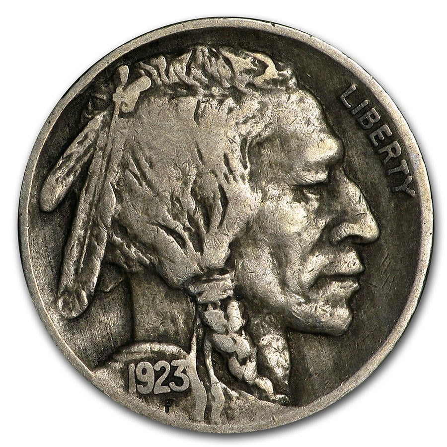 1923 Buffalo Nickel VF: 1923 Buffalo Nickel VF Product ID: 16584 Year: 1923 Grade: Very Fine Grade Service: None Denomination: $0.05 Mint Mark: P - Philadelphia (Not Shown) Metal Content: 0 troy oz Puri