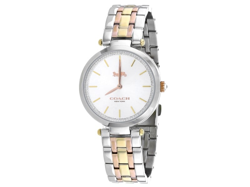 Coach womens Park: Coach womens Park Product Code: 14503508-39B2A Brand: Coach Condition: Never Worn Stainless steel case, Stainless steel bracelet, Silver dial, Quartz movement, Scratch resistant mineral, Water resista