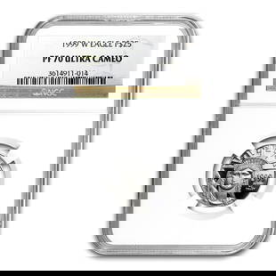 1999-W 1/4 oz Proof American Platinum Eagle PF-70 UCAM NGC: 1999-W 1/4 oz Proof American Platinum Eagle PF-70 UCAM NGC Product ID: 23143 Year: 1999 Grade Service: NGC Denomination: 25 Dollars Metal Content: 0.25 troy oz Purity: .9995 Thickness: 1.