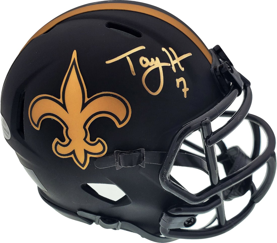 sale! taysom hill autographed saints black eclipse speed mini helmet beckett: sale! taysom hill autographed saints black eclipse speed mini helmet beckett SALE! TAYSOM HILL AUTOGRAPHED SAINTS BLACK ECLIPSE SPEED MINI HELMET BECKETT RBJ no:7479232495704