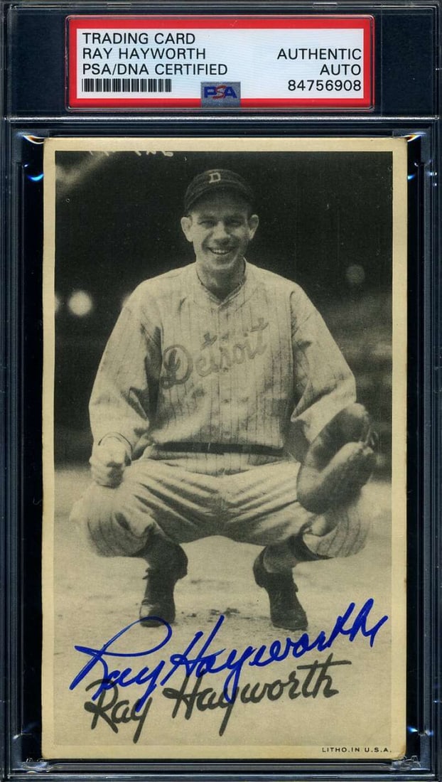 ray hayworth PSA DNA signed goudey wide pen premium r314 autograph: ray hayworth PSA DNA signed goudey wide pen premium r314 autograph Ray Hayworth PSA DNA Signed Goudey Wide Pen Premium R314 Autograph RBJ no:7455553192024