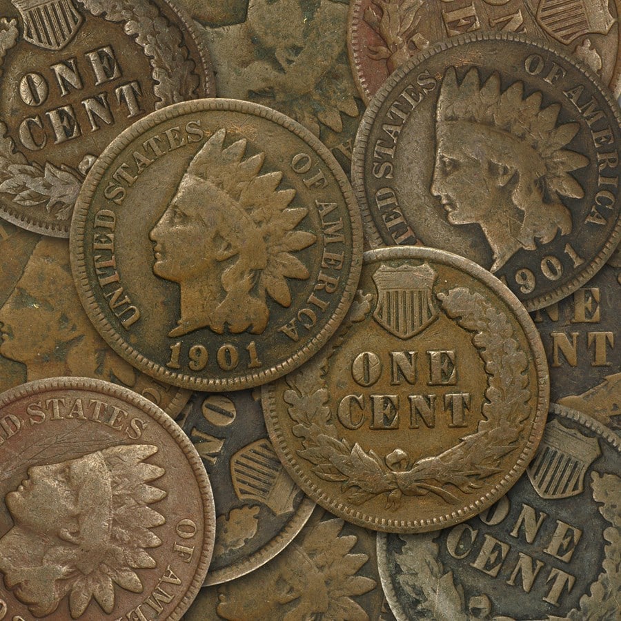 1864-1909 Indian Head Cents Average Circulated: 1864-1909 Indian Head Cents Average Circulated Product ID: 55472 Year: Random Grade: Average Circulated Grade Service: None Denomination: $0.01 Mint Mark: P - Philadelphia (Not Shown) Met