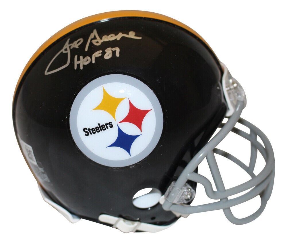 Joe Greene Signed Pittsburgh Steelers 1963-76 VSR4 Mini Helmet Beckett 35567: Joe Greene Signed Pittsburgh Steelers 1963-76 VSR4 Mini Helmet Beckett 35567 Joe Greene Signed Pittsburgh Steelers 1963-76 VSR4 Mini Helmet Beckett 35567 RBJ no:7370274930776