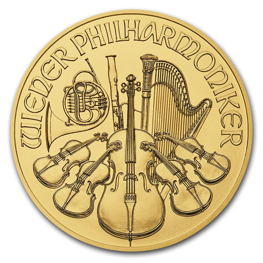 2018 Austria 1/4 oz Gold Philharmonic BU: 2018 Austria 1/4 oz Gold Philharmonic BU RBJ no: 152543 Year: 2018 Grade: Brilliant Unc Grade Service: None Denomination: 25 Euro Mint Mark: Not Shown Metal Content: 0.25 troy oz