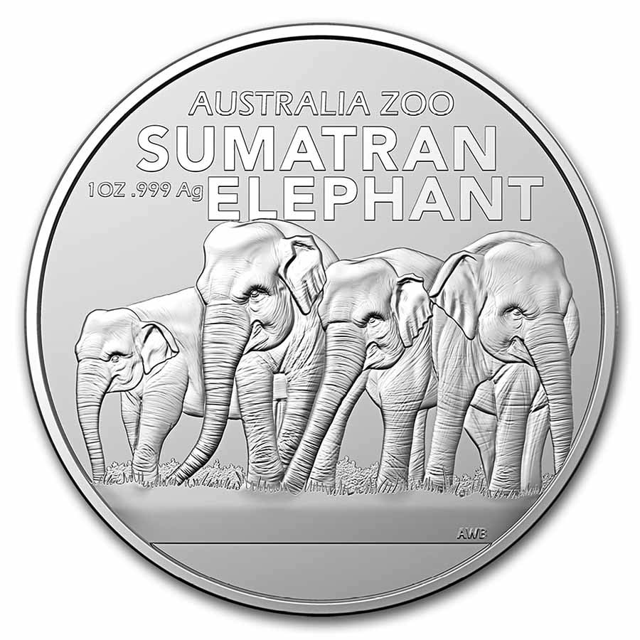 2022 Australia 1 oz Silver $1 Australian Zoo:Sumatran Elephant BU: 2022 Australia 1 oz Silver $1 Australian Zoo:Sumatran Elephant BU RBJ no: 252890 Year: 2022 Grade: Brilliant Unc Grade Service: None Denomination: 1 Dollar Mint Mark: N/A - Not Available