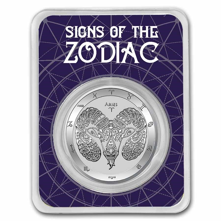 2022 Tokelau 1 oz Silver $5 Zodiac Series: Aries BU (TEP): 2022 Tokelau 1 oz Silver $5 Zodiac Series: Aries BU (TEP) RBJ no: 242392 Year: 2022 Grade: Brilliant Unc Grade Service: Other Denomination: 5 Dollars Mint Mark: N/A - Not Available Metal