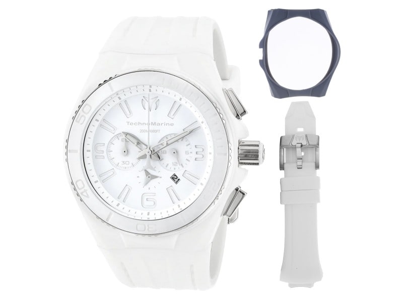 Technomarine mens Cruise Vission II: Technomarine mens Cruise Vission II Stainless steel case, Rubber strap, White dial, Quartz movement, Scratch resistant mineral, Water resistant up to 20 ATM - 200 meters - 660 feet Product Code: 11301
