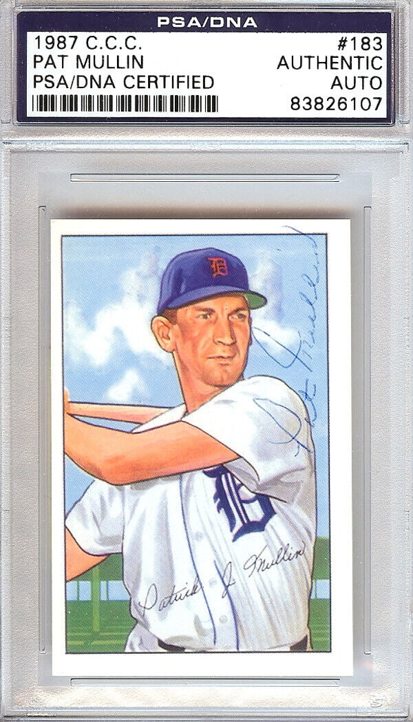 Pat Mullin Autographed 1952 Bowman Reprints Card #183 Tigers PSA/DNA #83826107: Pat Mullin Autographed 1952 Bowman Reprints Card #183 Tigers PSA/DNA #83826107 Pat Mullin Autographed 1952 Bowman Reprints Card #183 Tigers PSA/DNA #83826107 SKU: RBJ7263936086104
