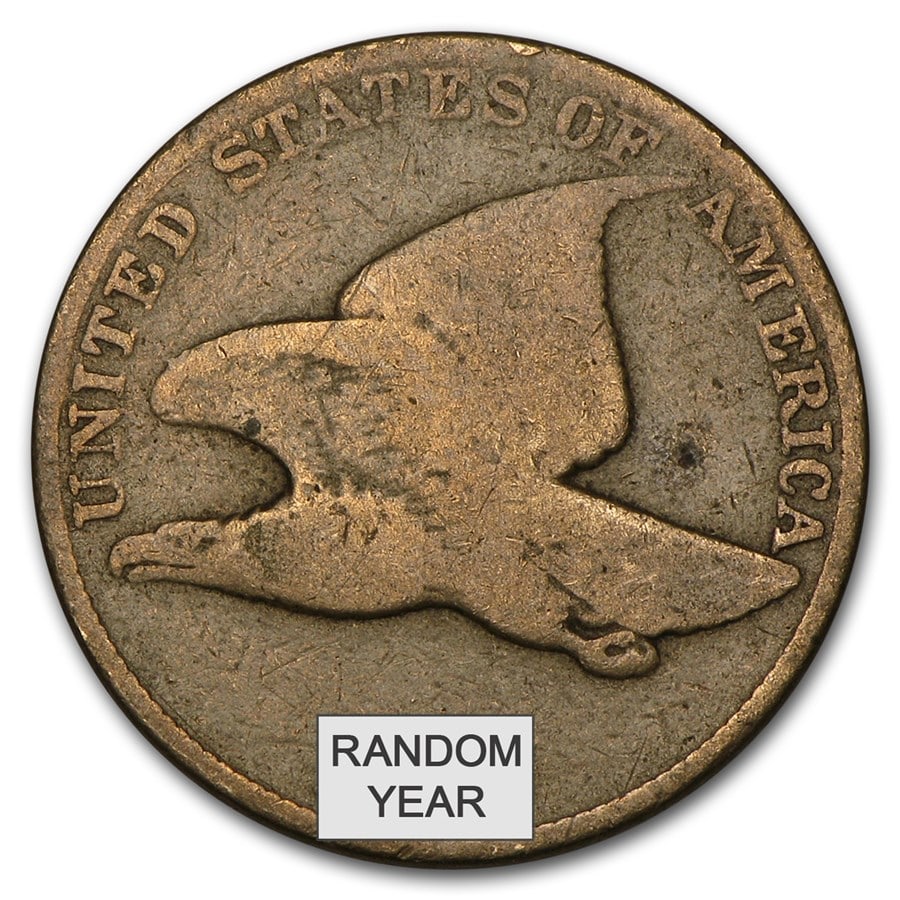 1857-1858 Flying Eagle Cents Avg Circ: 1857-1858 Flying Eagle Cents Avg Circ Product ID: 5106 Year: Random Grade: Average Circulated Grade Service: None Denomination: $0.01 Mint Mark: P - Philadelphia (Not Shown) Metal Content