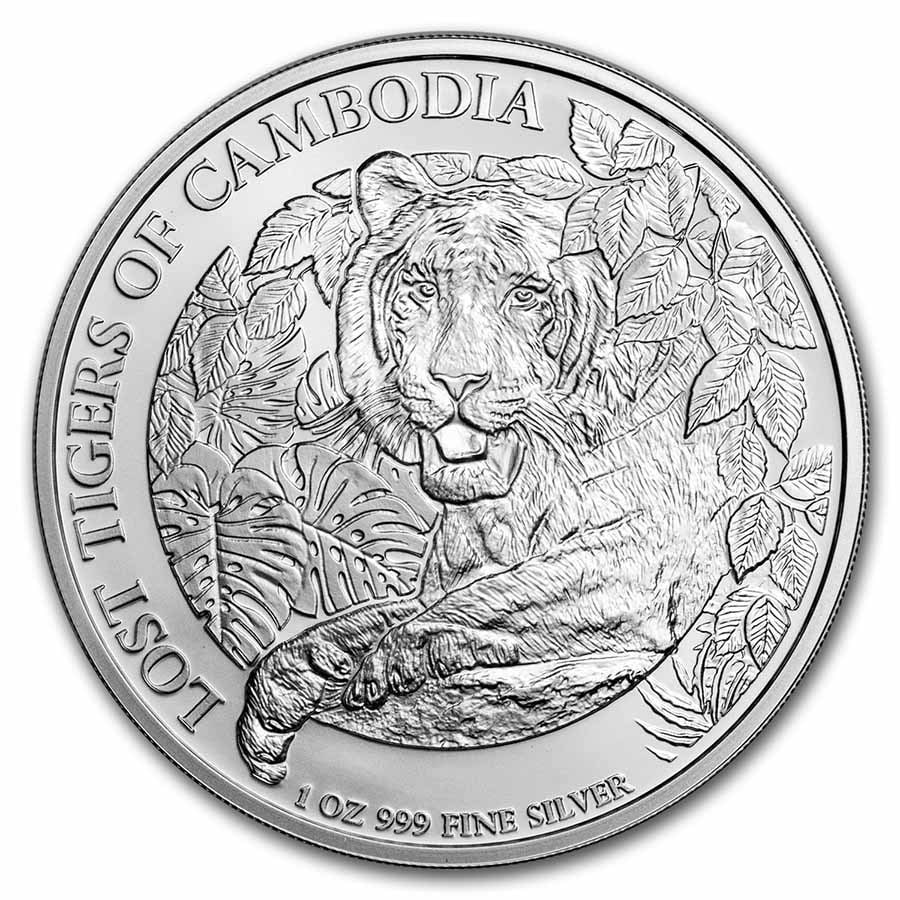 2023 Cambodia 1 oz Silver Lost Tigers BU: 2023 Cambodia 1 oz Silver Lost Tigers BU Product ID: 268014 Year: 2023 Grade: Brilliant Unc Grade Service: None Denomination: 3,000 Riels Mint Mark: Not Shown Metal Content: 1 troy oz