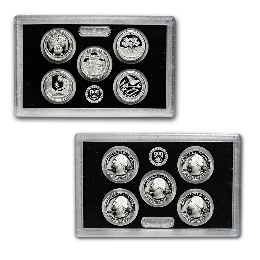 2020-S America the Beautiful Quarters Silver Proof Set: 2020-S America the Beautiful Quarters Silver Proof Set Product ID: 208894 Year: 2020 Grade: Proof Grade Service: None Denomination: 25 Cents Mint Mark: S - San Francisco Metal Content: 1.