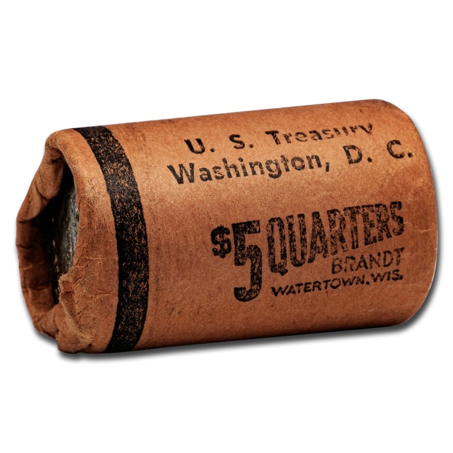1964 Washington Quarters 20-Coin Roll BU (U.S. Treasury Wrapped): 1964 Washington Quarters 20-Coin Roll BU (U.S. Treasury Wrapped) Product ID: 218110 Year: 1964 Grade: Brilliant Unc Grade Service: None Denomination: 25 Cents Mint Mark: Varies Metal Cont