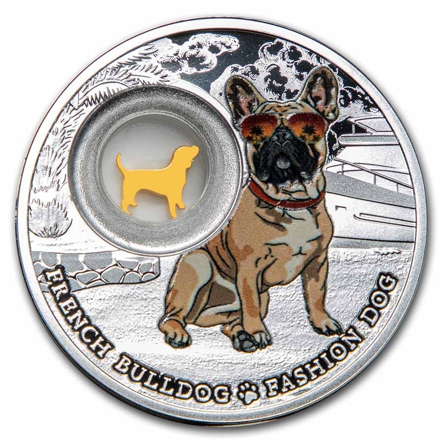 2022 Cameroon Silver Man's Best Friends: French Bulldog: 2022 Cameroon Silver Man's Best Friends: French Bulldog Product ID: 262971 Year: 2022 Grade: Proof Grade Service: None Denomination: 1,000 Francs Mint Mark: Not Shown Metal Content: 0.91