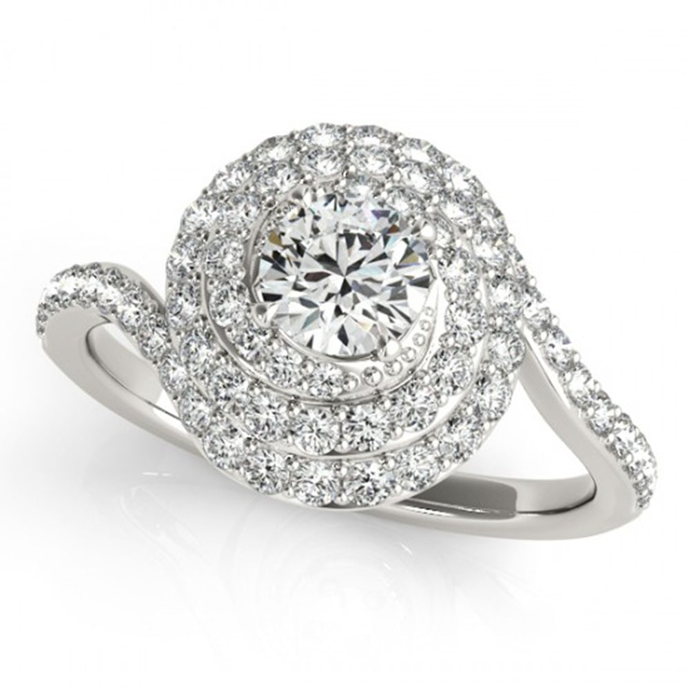 1.54 ctw Certified VS/SI Diamond Halo Ring 18k White Gold: 1.54 ctw Certified VS/SI Diamond Halo Ring 18k White Gold Item: Diamond Wedding Ring Total Gem weight: 1.54 carats Metal: Solid 18k White Gold Gold Product Weight: Approx. 6.1 grams Jewelry Note: