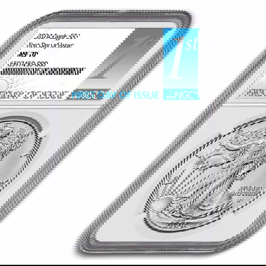 2024 American Silver Eagle Ms70 Ngc (first Day Of Issue) Auction