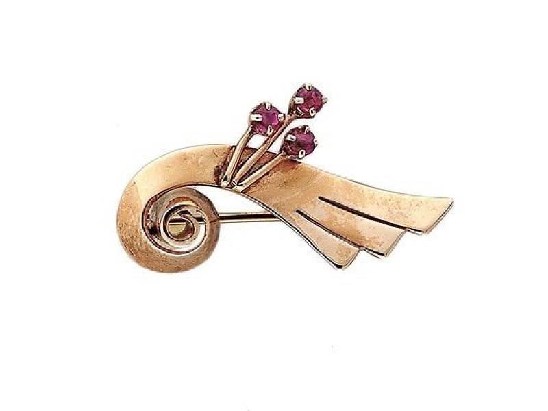 Vintage 14k Yellow Gold Retro Cabochon Ruby Comet Tail Pin Slight Rose: Vintage 14k Yellow Gold Retro Cabochon Ruby Comet Tail Pin Slight Rose Product Code: 379-424-535-01C9A Condition: Pre-Owned Metal: Yellow Gold Stone: Yellow Gold Type of Metal: