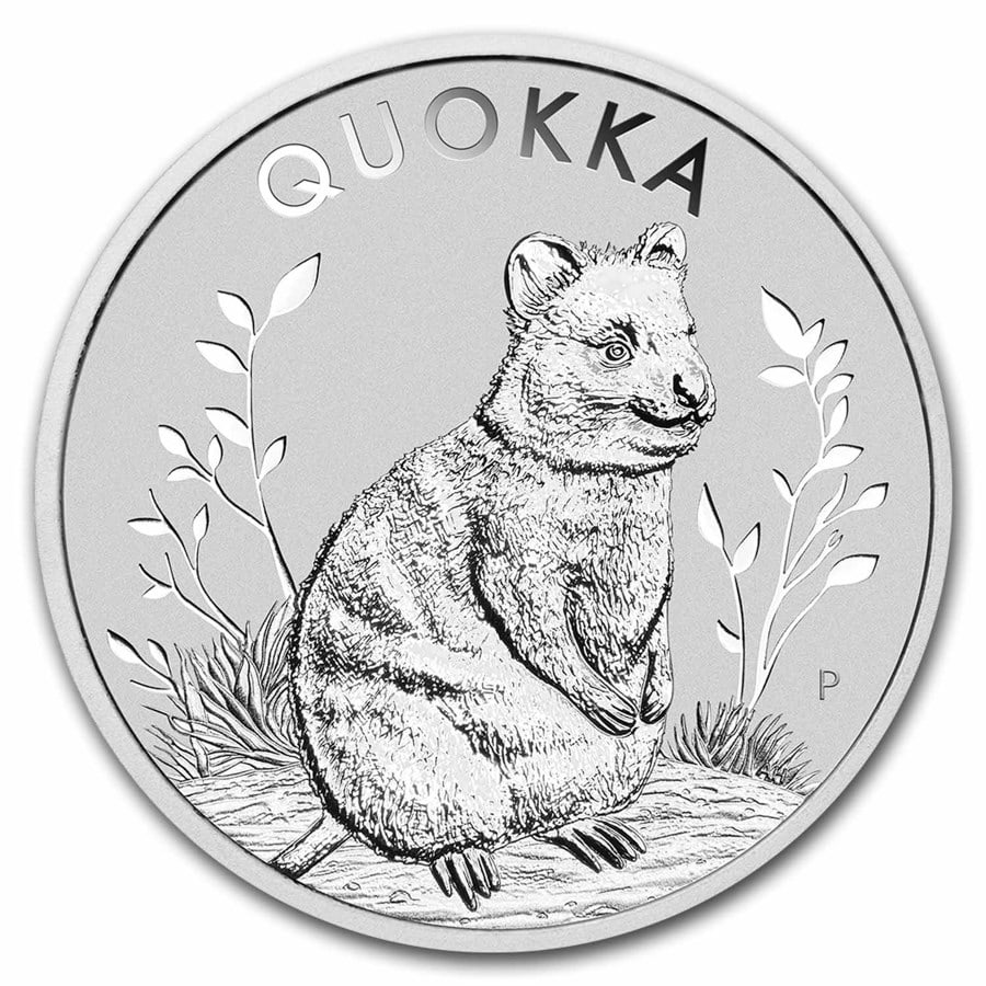 2023 Australia 1 oz Silver Australian Quokka BU: 2023 Australia 1 oz Silver Australian Quokka BU Product ID: 284228 Year: 2023 Grade: Brilliant Unc Grade Service: None Denomination: 1 Dollar Mint Mark: P - Perth Metal Content: 1 troy oz