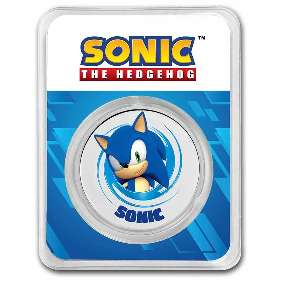 1 oz Silver Round Sonic Colorized (with TEP): 1 oz Silver Round Sonic Colorized (with TEP) Product ID: 247838 Year: N/A Grade: None Grade Service: None Mint Mark: Not Shown Metal Content: 1 troy oz Purity: .999 Thickness: 2.