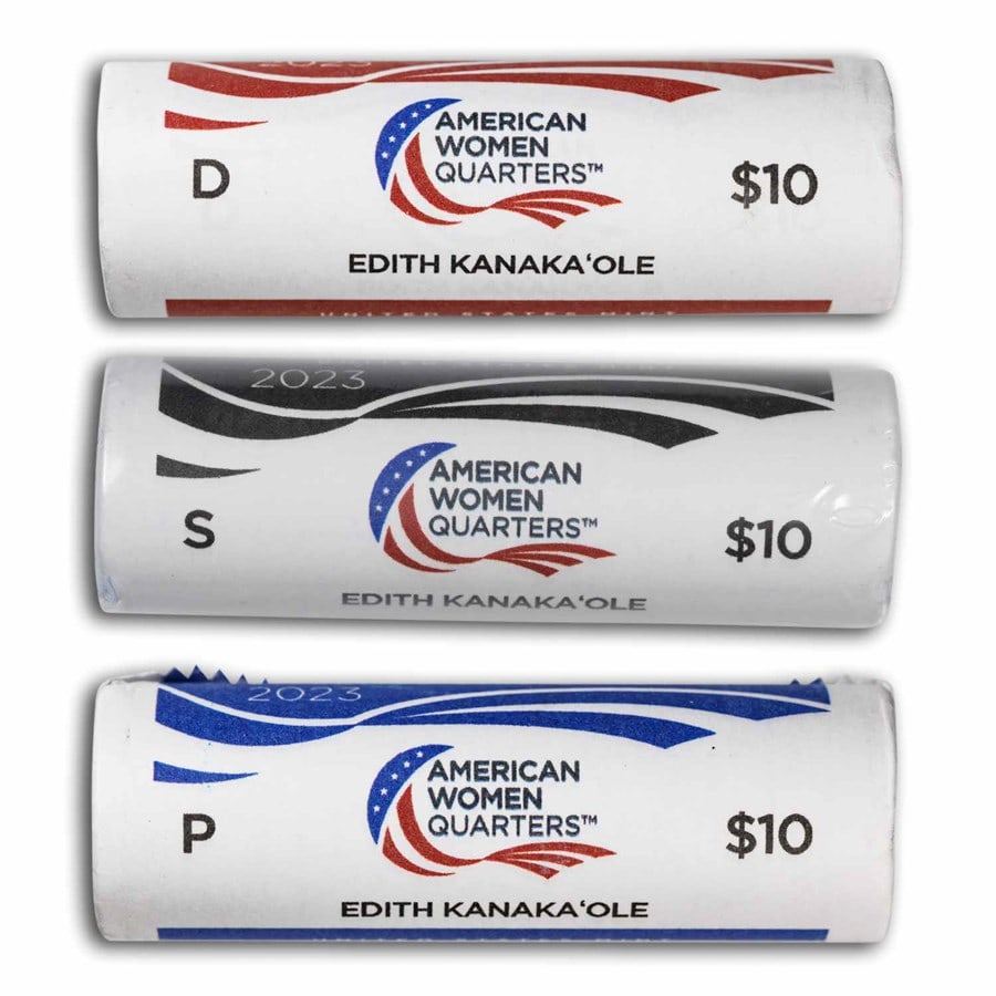 2023-PDS Edith Kanaka'ole American Women Qtr 40-Coin 3 Roll Set: 2023-PDS Edith Kanaka'ole American Women Qtr 40-Coin 3 Roll Set Product ID: 273678 Year: 2023 Grade: Brilliant Unc Grade Service: None Denomination: 25 Cents Mint Mark: P - D - S (Set) Me