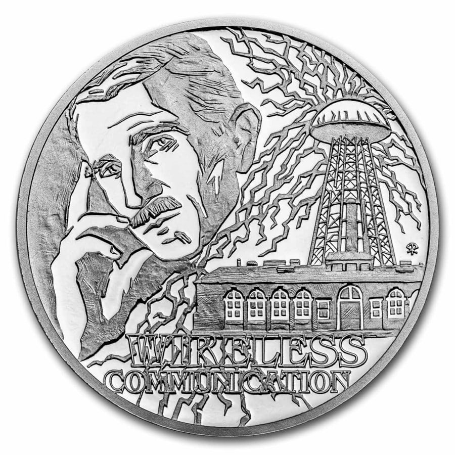 2023 Niue 1 oz Silver Proof Nikola Tesla; Wireless Communication: 2023 Niue 1 oz Silver Proof Nikola Tesla; Wireless Communication Product ID: 277093 Year: 2023 Grade: Proof Grade Service: None Denomination: 1 Dollar Mint Mark: Not Shown Metal Content: