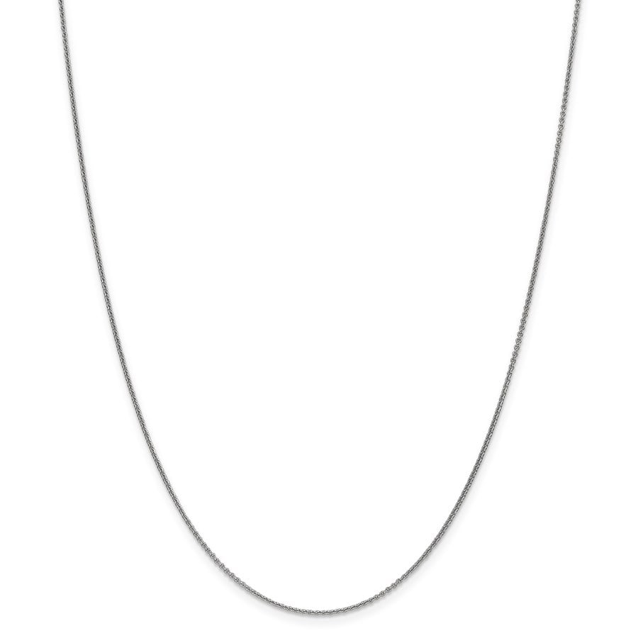 18k Leslies White Gold 1.15 mm Solid Cable Chain - 18 in.: 18k Leslies White Gold 1.15 mm Solid Cable Chain - 18 in. Product Id: 164416 Metal: Gold Purity: 18k Finish: Polished Length Of Item: 18 in Chain Type: Cable Chain Length: 18 in