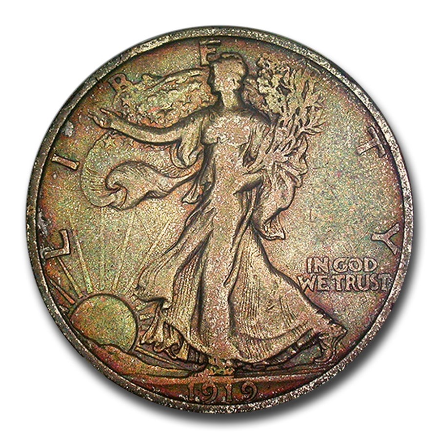 1919-D Walking Liberty Half Dollar Fine-15 NGC: 1919-D Walking Liberty Half Dollar Fine-15 NGC Product ID: 282837 Year: 1919 Grade Service: NGC Denomination: 50 Cents Metal Content: 0.3617 troy oz Purity: .900 Diameter: 30.6 mm