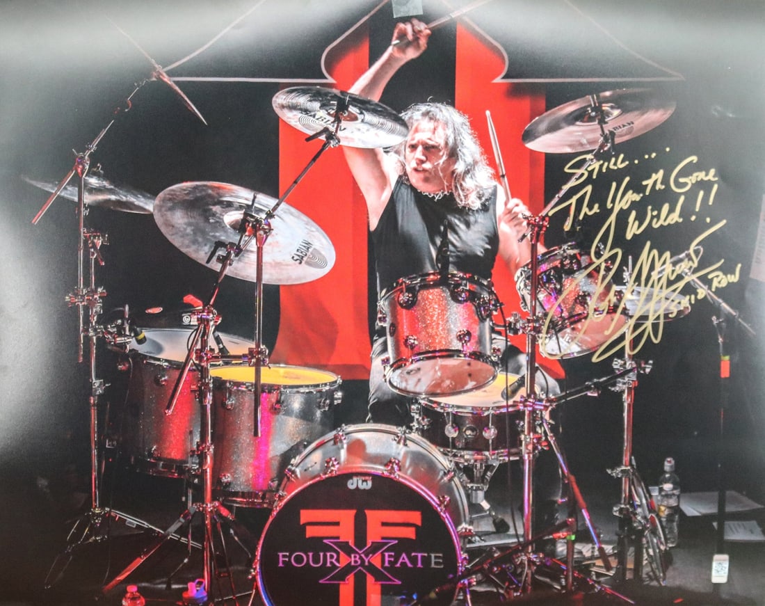 Rob Affuso "Skid Row" Autographed and Inscribed "Still The Youth Gone Wild" 16x20 Photo (CX Auth): Rob Affuso "Skid Row" Autographed and Inscribed "Still The Youth Gone Wild" 16x20 Photo (CX Auth) This 16x20 photo has been autographed by Skid Row and Soulsystem drummer Rob Affuso, he has added the